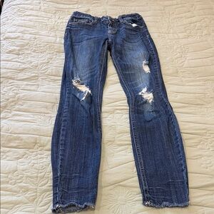 Eunina Distressed Blue Skinny Jeans